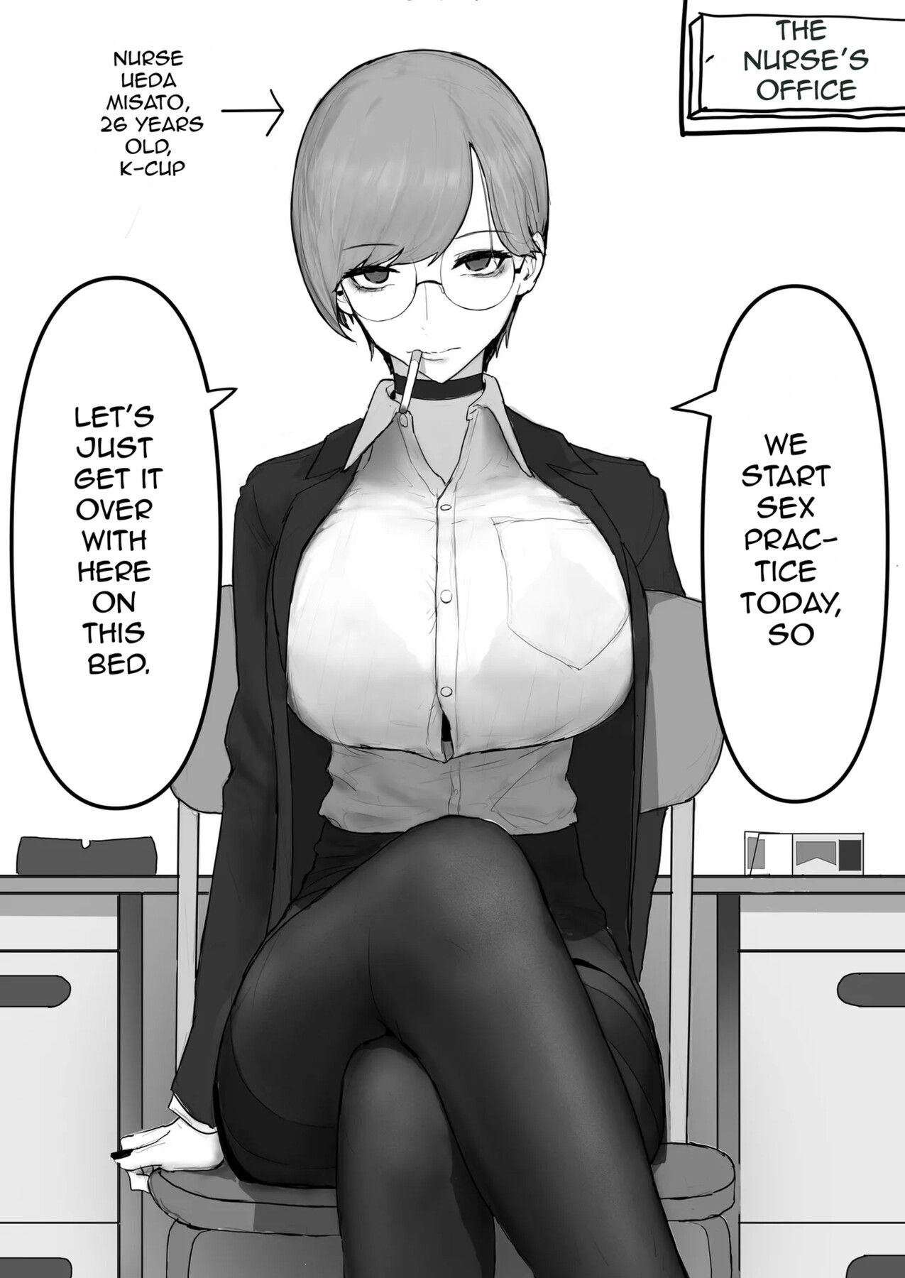 Hentai Manga Comic-A story about a busty high school girl and a nerdy guy who have lots of unprotected sex and impregnation during a sex education class.-Read-5